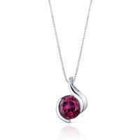 Ruby Intuition Swirl Pendant Necklace in Sterling Silver
