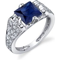 Sapphire and CZ Legacy Opulence Ring in Sterling Silver