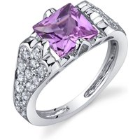 Pink Sapphire and CZ Legacy Opulence Ring in Sterling Silver