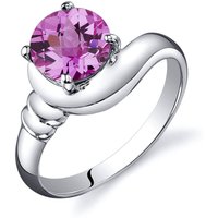 Pink Sapphire Modern Ring in Sterling Silver
