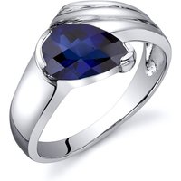 Sapphire Modest Abstract Ring in Sterling Silver