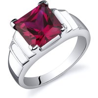 Ruby Step Ring in Sterling Silver