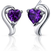 Amethyst Cupid Harmony Earrings in Sterling Silver