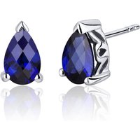 Sapphire Modest Delicate Earrings in Sterling Silver