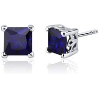 Sapphire Legacy Ornate Stud Earrings in Sterling Silver