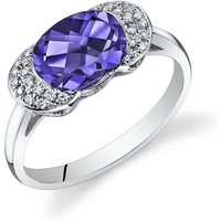 Alexandrite and Diamond Bejewel Leia Ring in 9ct White Gold