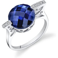Sapphire and Diamond Ring in 9ct White Gold