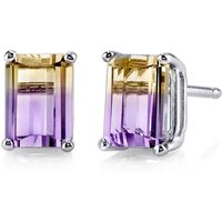 Ametrine Serenity Stud Earrings in 9ct White Gold