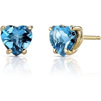Swiss Blue Topaz Petite Infatuation Stud Earrings in 9ct Gold