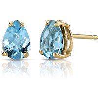 Swiss Blue Topaz Modest Simplicity Stud Earrings in 9ct Gold