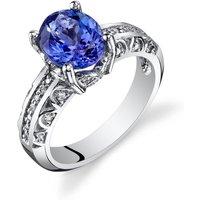 Tanzanite and Diamond Bejewel Regal Ring in 9ct White Gold