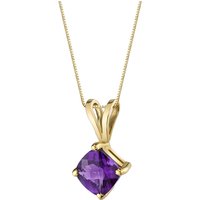 Amethyst Cherish Simplicity Pendant Necklace in 9ct Gold