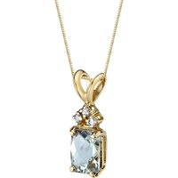Green Amethyst and Diamond Embellished Flourish Pendant Necklace in 9ct Gold