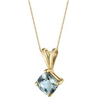 Green Amethyst Cherish Simplicity Pendant Necklace in 9ct Gold