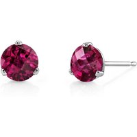 Ruby Intuition Simplicity Earrings in 9ct White Gold, Small