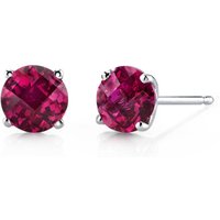 Ruby Intuition Simplicity Stud Earrings in 9ct White Gold, Small
