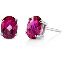 Ruby Bejewel Simplicity Stud Earrings in 9ct White Gold