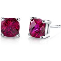 Ruby Cherish Simplicity Stud Earrings in 9ct White Gold