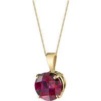 Ruby Intuition Simplicity Pendant Necklace in 9ct Gold