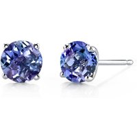 Alexandrite Intuition Simplicity Stud Earrings in 9ct White Gold, Small