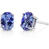 Alexandrite Bejewel Simplicity Stud Earrings in 9ct White Gold
