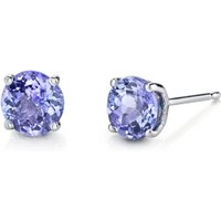 Tanzanite Intuition Simplicity Stud Earrings in 9ct White Gold, Small