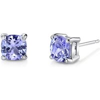 Tanzanite Cherish Simplicity Stud Earrings in 9ct White Gold
