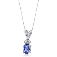 Alexandrite and Diamond Embellished Bejewel Pendant Necklace in 9ct White Gold