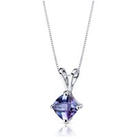Alexandrite Cherish Simplicity Pendant Necklace in 9ct White Gold