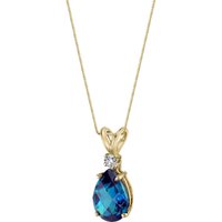 Alexandrite and Diamond Modest Pendant Necklace in 9ct Gold