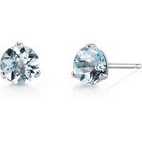 Aquamarine Intuition Simplicity Earrings in 9ct White Gold, Small