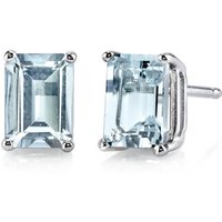 Aquamarine Serenity Stud Earrings in 9ct White Gold