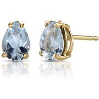 Aquamarine Modest Simplicity Stud Earrings in 9ct Gold