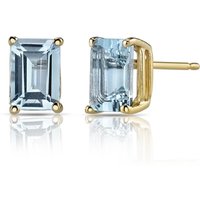 Aquamarine Serenity Stud Earrings in 9ct Gold
