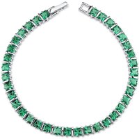 Emerald Legacy Compact Tennis Bracelet in Sterling Silver