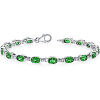 Emerald Bejewel Tennis Bracelet in Sterling Silver