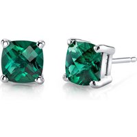 Emerald Cherish Simplicity Stud Earrings in 9ct White Gold