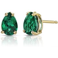 Emerald Modest Simplicity Stud Earrings in 9ct Gold