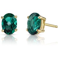 Emerald Bejewel Simplicity Stud Earrings in 9ct Gold