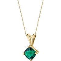 Emerald Cherish Simplicity Pendant Necklace in 9ct Gold