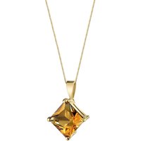 Citrine Legacy Simplicity Pendant Necklace in 9ct Gold
