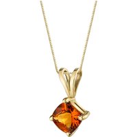 Citrine Cherish Simplicity Pendant Necklace in 9ct Gold