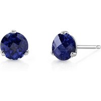 Sapphire Intuition Simplicity Earrings in 9ct White Gold, Small