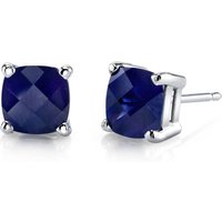Sapphire Cherish Simplicity Stud Earrings in 9ct White Gold