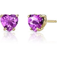 Pink Sapphire Petite Infatuation Heart Stud Earrings in 9ct Gold