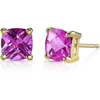 Pink Sapphire Cherish Simplicity Stud Earrings in 9ct Gold