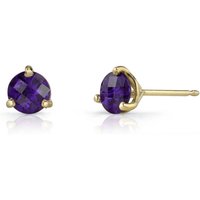 Amethyst Petite Intuition Simplicity Earrings in 9ct Gold