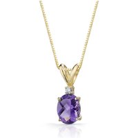 Amethyst Bejewel Pendant Necklace in 9ct Gold