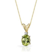 Peridot Bejewel Pendant Necklace in 9ct Gold