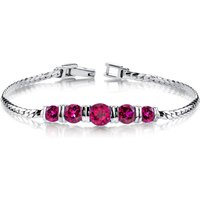 Ruby Intuition Tennis Bracelet in Sterling Silver
